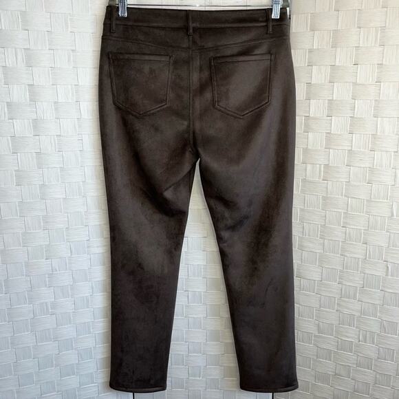 J Jill Womens Faux Suede Pants Size 10 Mocha Brown Beach Boho Contemporary Soft - Picture 5 of 15